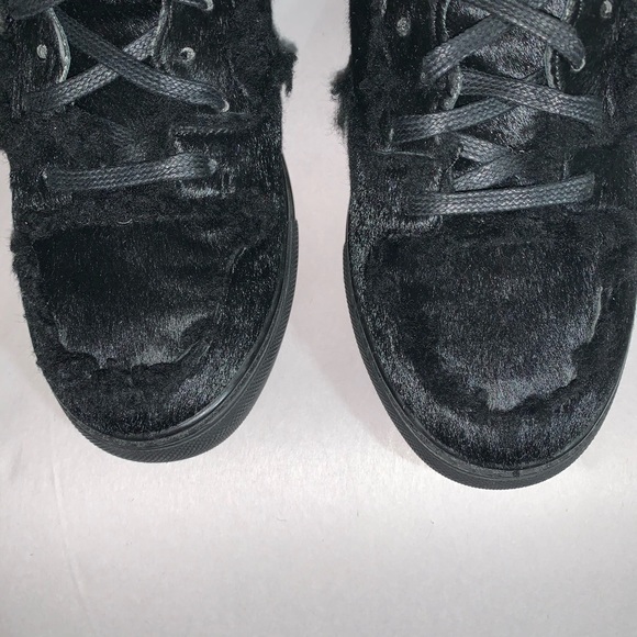 BALENCIAGA size 36 black ponyhide/shearling SNEAKS - Picture 3 of 16